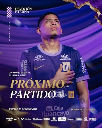 Alianza Lima se alista para visitar a CD Moquegua por la fecha 13 del Torneo Clausura 2026.