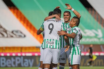 Atlético Nacional durante el encuentro