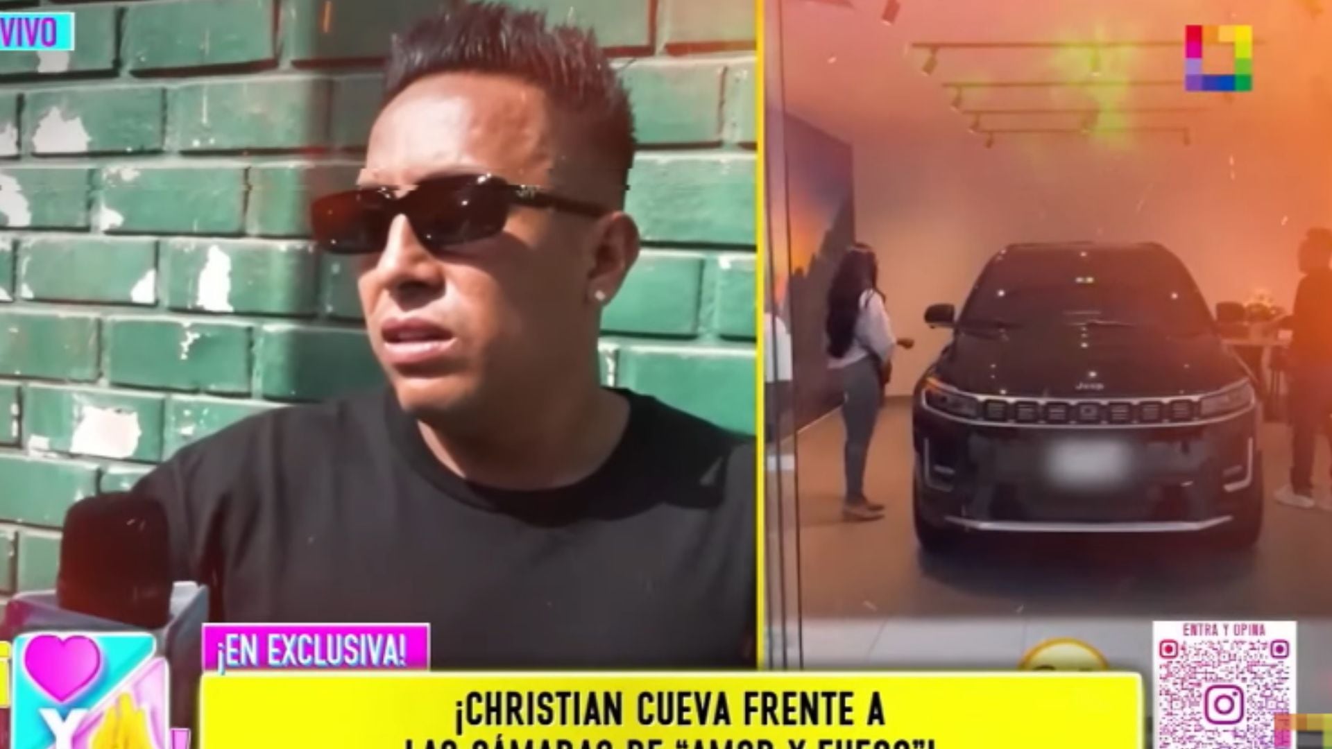 Cueva sostuvo que no tienen obligación de revelar qué se regalan: “No tenemos que decir quién regala a quién”. Captura: Amor y Fuego.