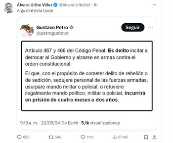 Petro cito el Código Penal