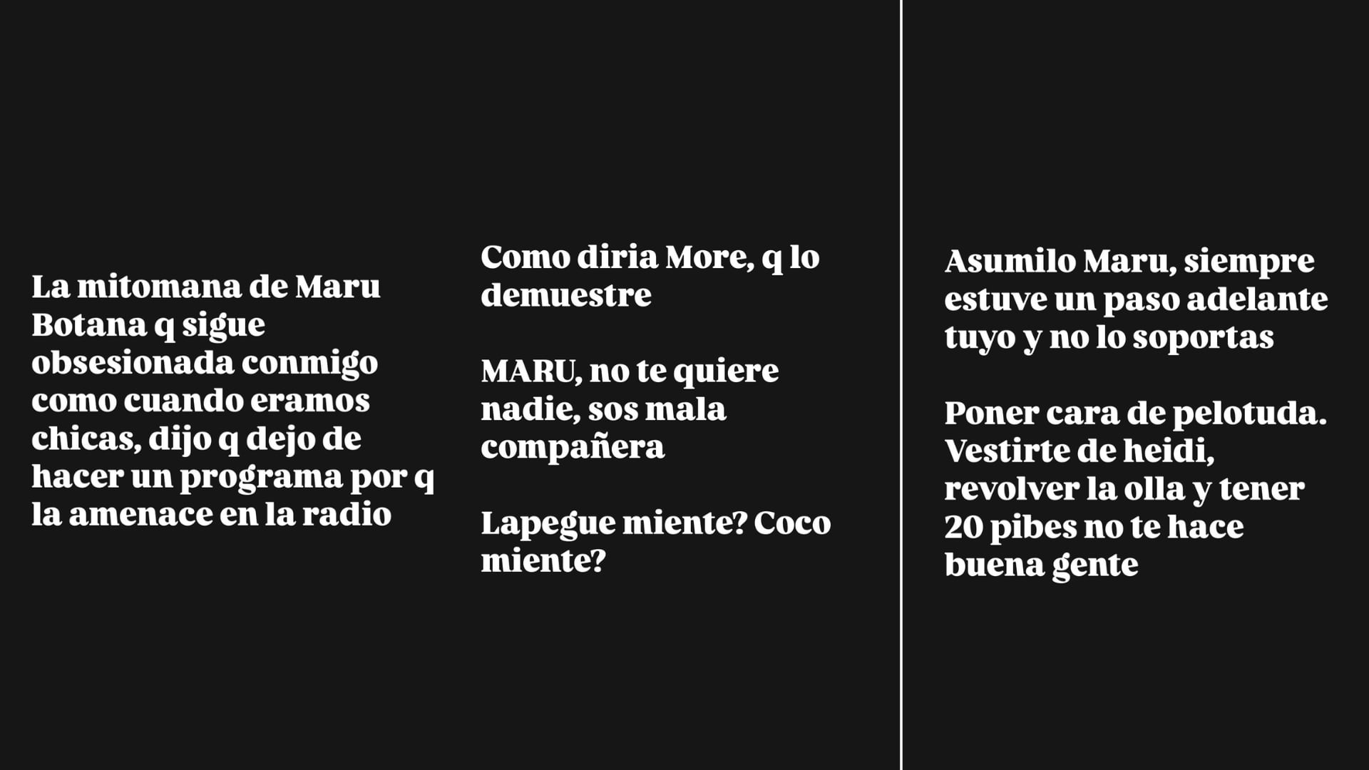 El descargo de Yanina Latorre contra Maru Botana en Instagram en marzo último