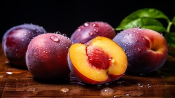 Las hojas de los duraznos