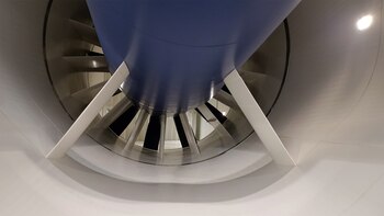 Las aspas del túnel miden