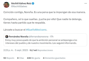 Gálvez Ruiz lanzó un mensaje