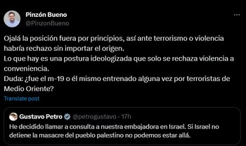 Reacción de Juan Carlos Pinzón