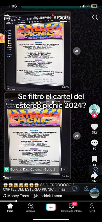 Imagen de la filtración del