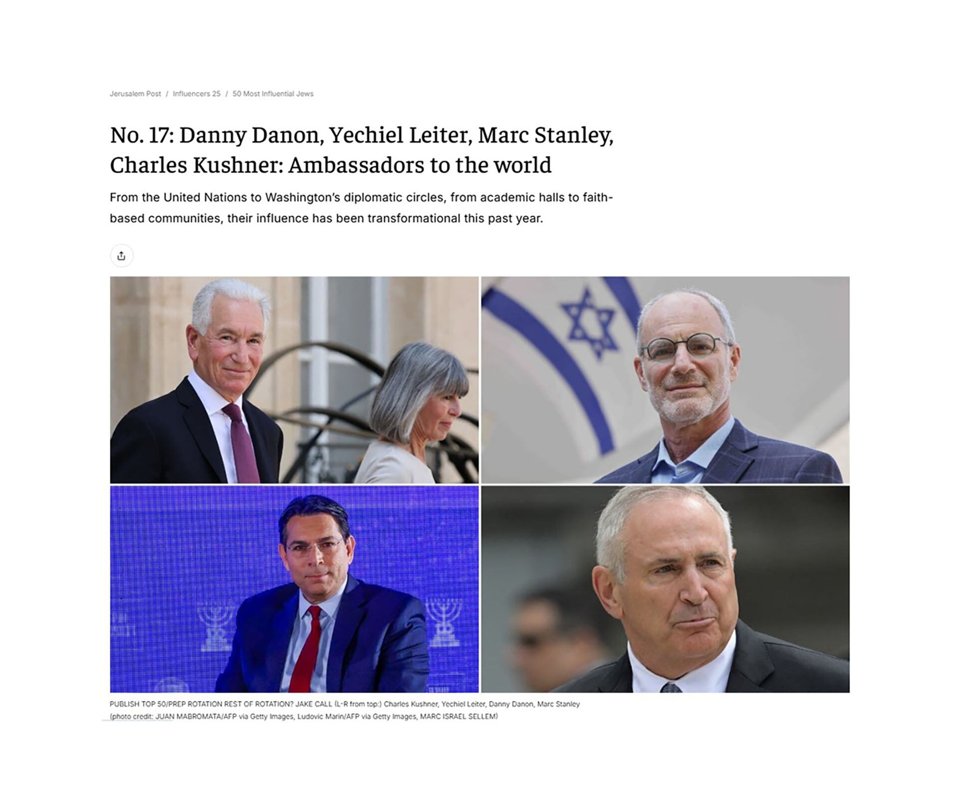 Marc Stanley, mencionado como uno de referentes de origen judío más influyentes del mundo