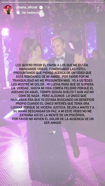 La cantante manifestó su descontento