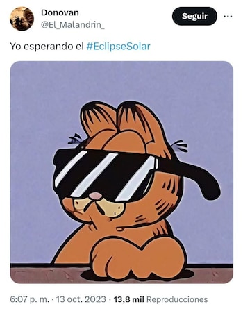Meme sobre el eclipse solar