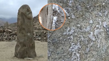 Dos monumentos de 5.000 años fueron cubiertos con cera de vela en el Templo Queneto en Virú y evalúan un posible daño irreversible