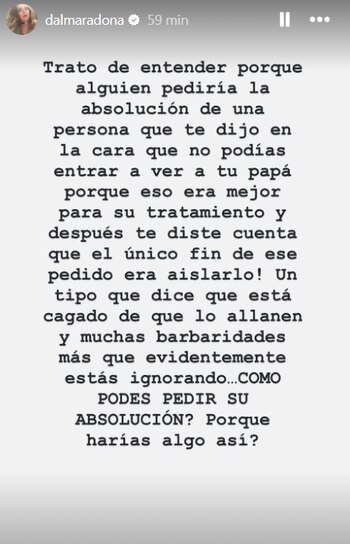 El posteo que Dalma le dedicó a su hermana Jana
