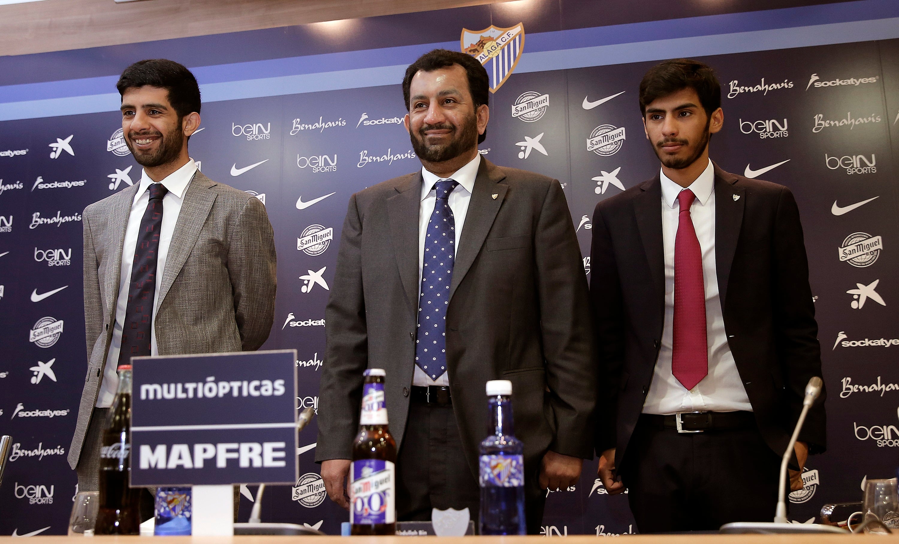 Sheikh Abdullah Bin Nasser Al Thani, presidente del Málaga. (Europa Press)