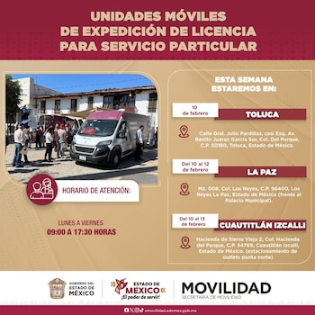 Las unidades móviles que darán