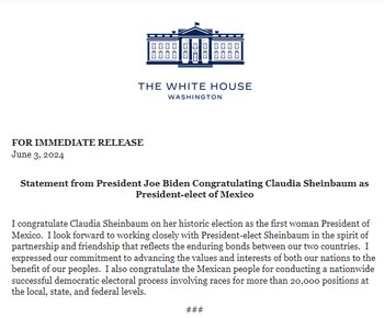 El comunicado de Biden sobre