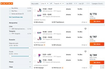 Vuelos baratos a Tarapoto por