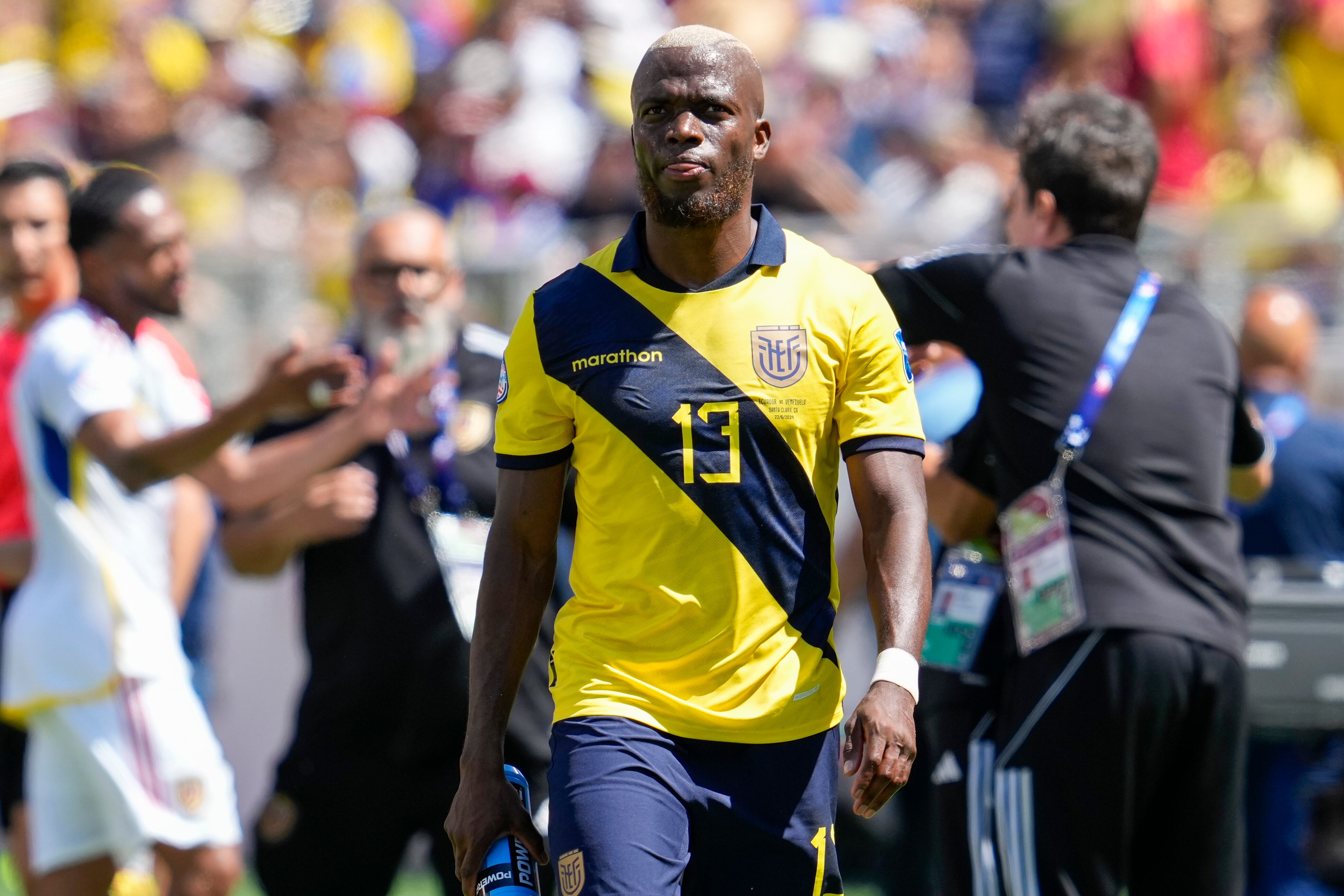 Enner Valencia anotó 41 goles en 88 partidos con la selección de Ecuador (AP Foto/Godofredo A. Vásquez)