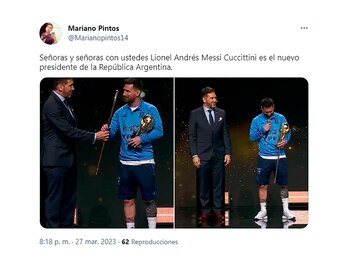 "Messi presidente" fue uno de