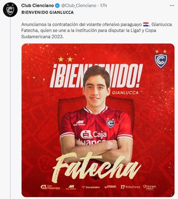 Presentación de Gianlucca Fatecha en