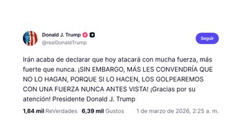 El mensaje de Trump en