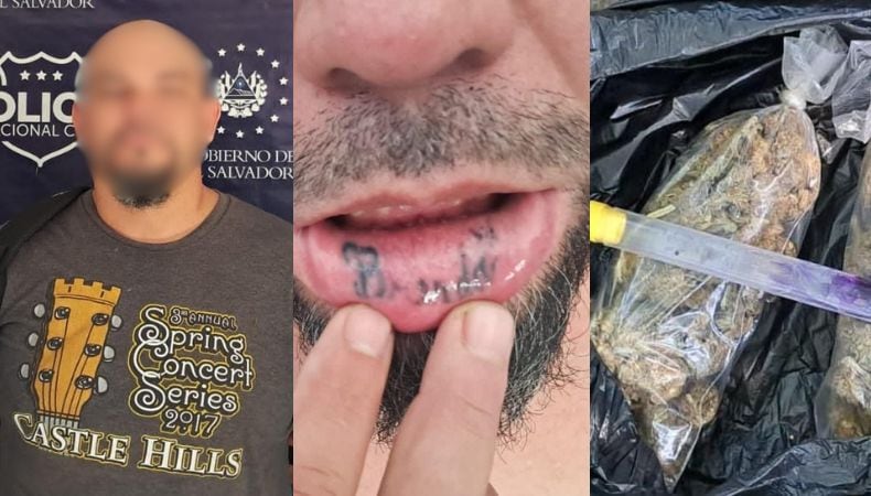 La Policía Nacional Civil capturó en Sonsonate a Boris Edilberto M., señalado como distribuidor de droga de la MS13. (Cortesía: Policía Nacional Civil)