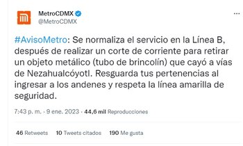 Metro informó sobre la exposición