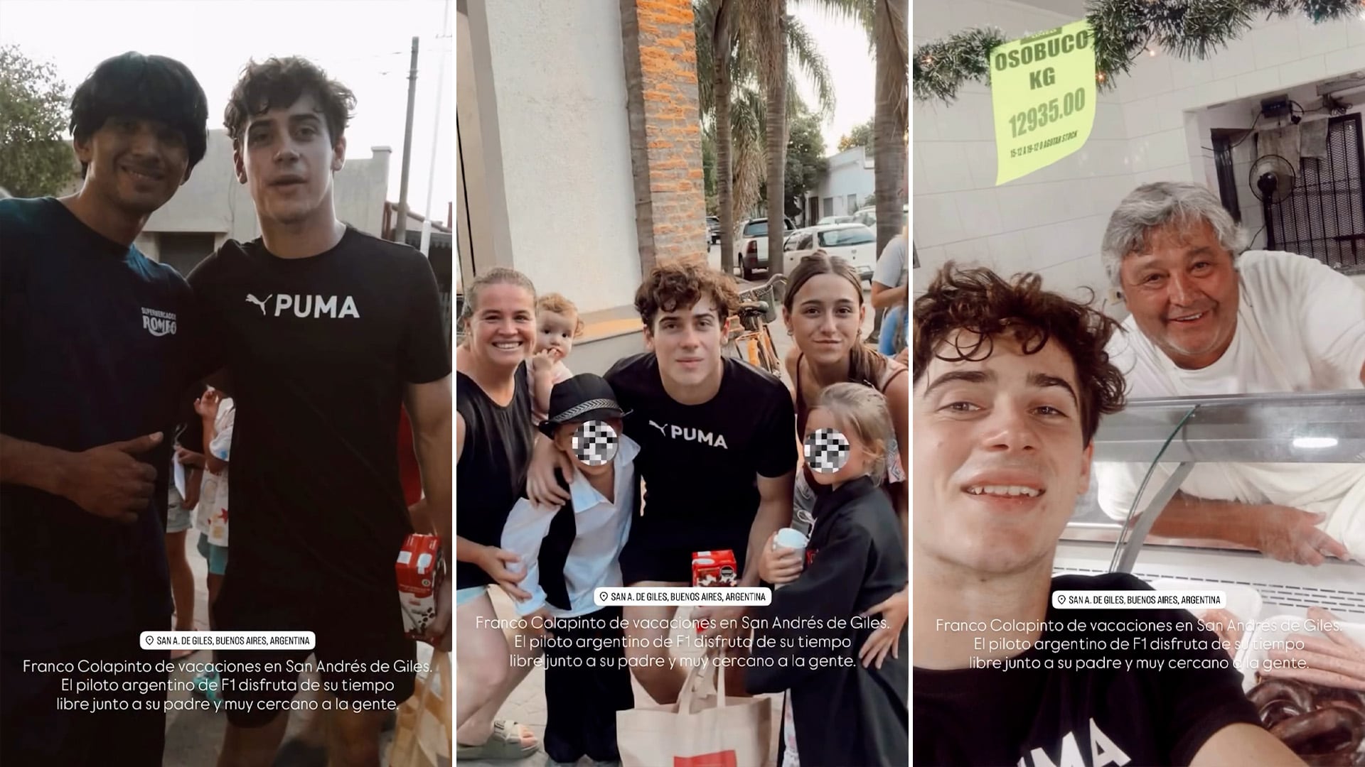 as vacaciones de Franco Colapinto en Argentina