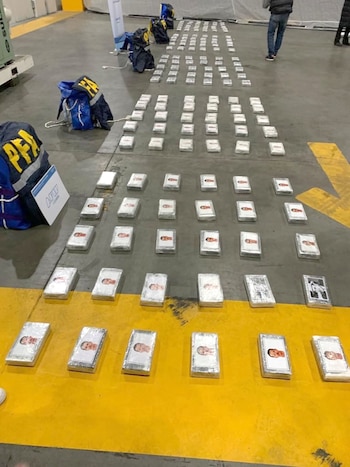 Los paquetes de cocaína lucían