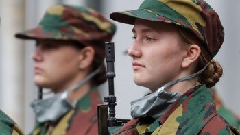 Elísabeth de Bélgica, durante su