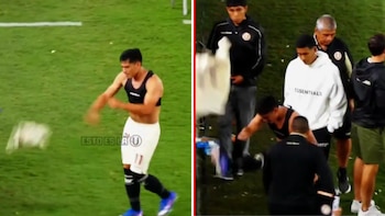 La polémica reacción del ‘Tunche’ Rivera: tiró y pateó la camiseta de Universitario tras derrota ante Atlético Grau