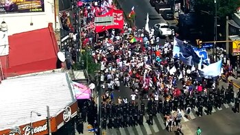 La marcha piquetera se desarrolló