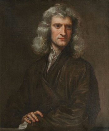 Retrato de Isaac Newton realizado por Godfrey Kneller en 1689
