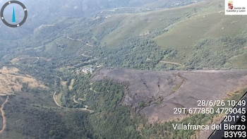 Baja a gravedad 1 el incendio de Pradela (León) y se levanta el confinamiento de Cela