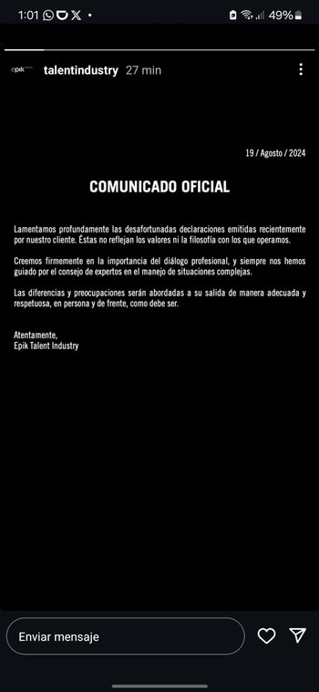 Epik Talent Industry emitió un