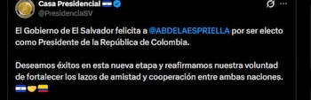El Salvador - crédito @PresidenciaSV/X