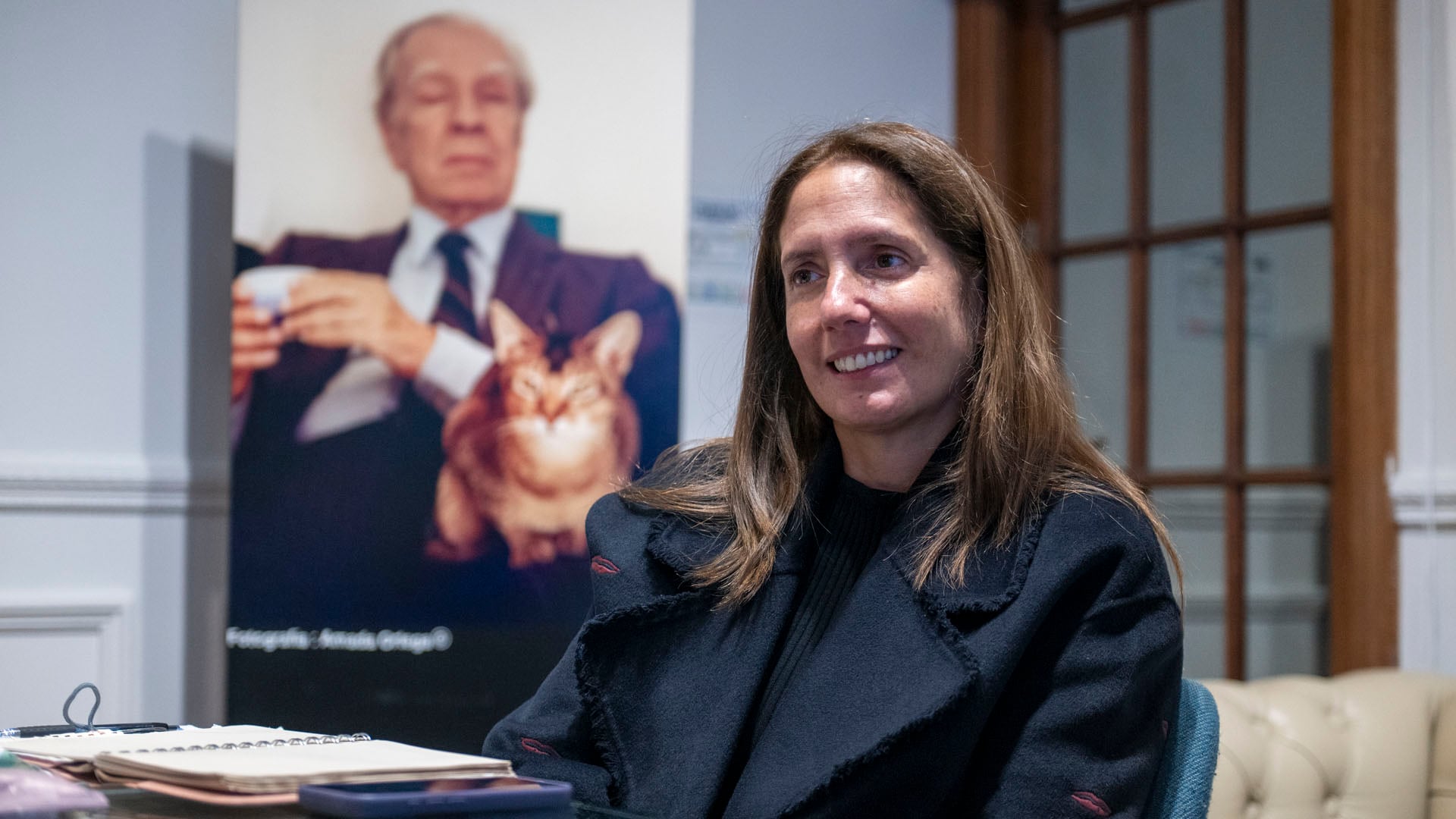 Mariana Kodama cuenta que les llegan pedidos diversos y desde todas partes por la obra de Borges. (Adrián Escandar)