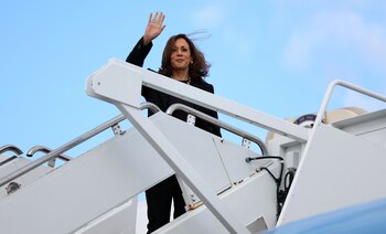 La candidata presidencial demócrata y