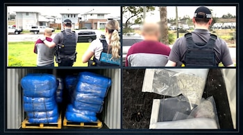 Autoridades australianas informaron que el cargamento tendría un valor estimado de 185 millones de dólares en el mercado ilícito. (Crédito: Policía Federal Australiana)