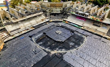 El Estadio Yu’Va abrirá en abril de 2026 como el primer recinto 100% sustentable de México para beisbol en Oaxaca. (X/ @MXESTADIOS)