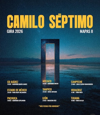 Las fechas de la gira Mapas de Camilo Séptimo siguen anunciadas en redes y canales de venta, pero eso no confirma que los shows se vayan a realizar. (Instagram/ @camiloseptimomx)