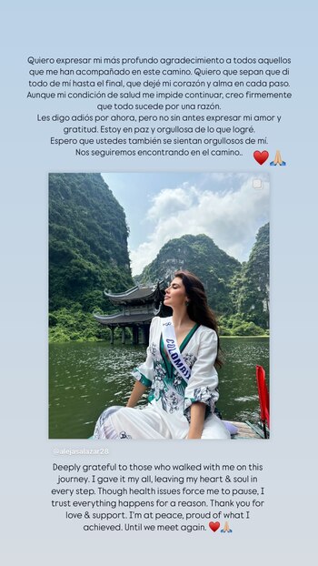 La colombiana salió del concurso