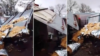 Impresionante temporal de granizo y viento en Santa Fe: hubo voladura de techos por las potentes ráfagas