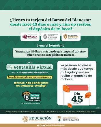 La Beca Benito Juárez ajusta