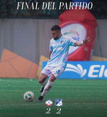 Alianza de Valledupar igualó a dos goles con Millonarios en la fecha 19 del fútbol en Colombia - crédito Colprensa