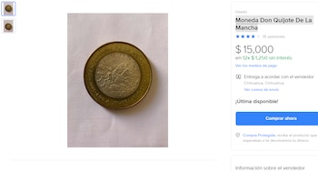 Moneda del Quijote. (Foto: Mercado