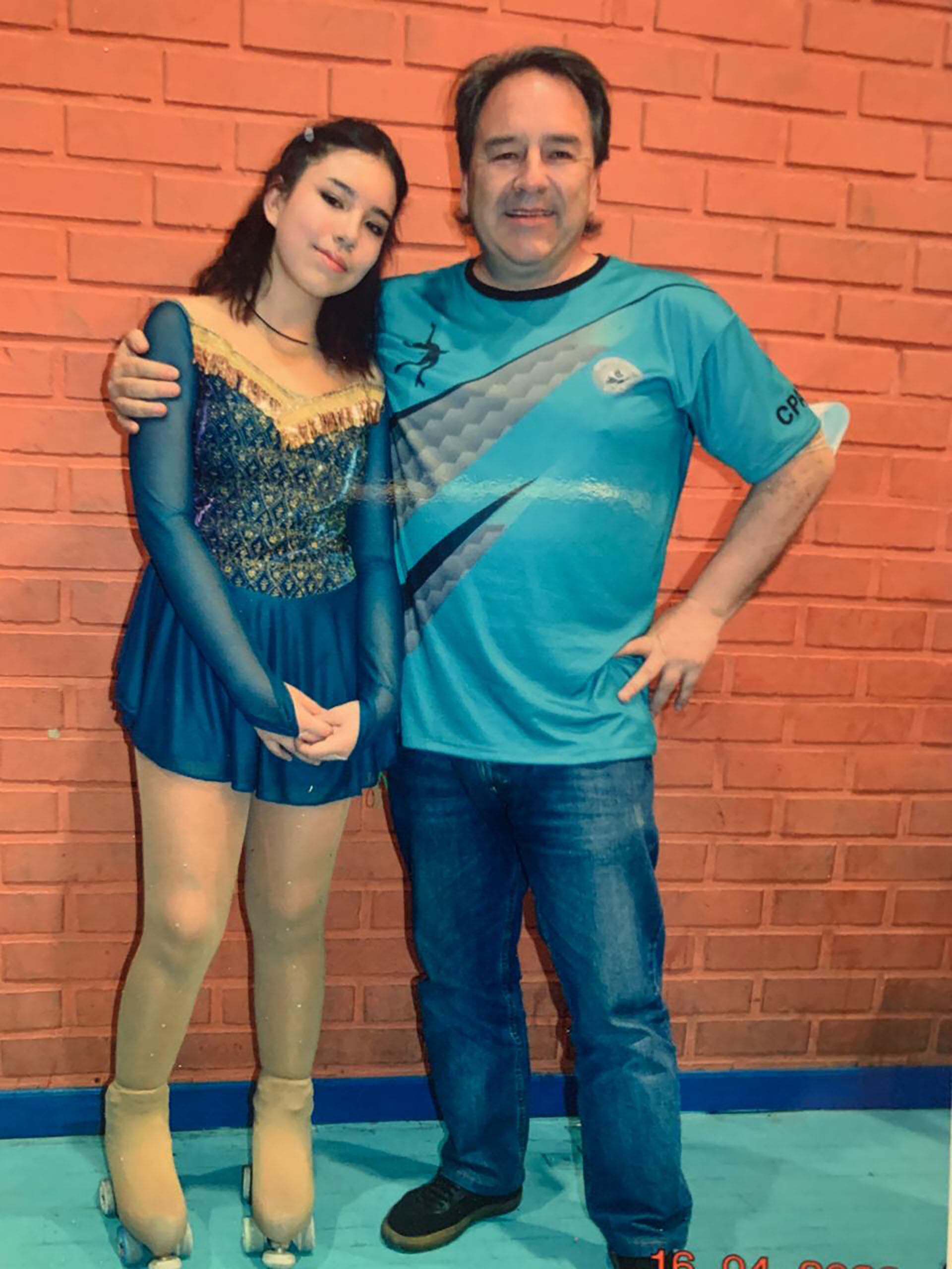 La joven practicó patinaje cuando era adolescente