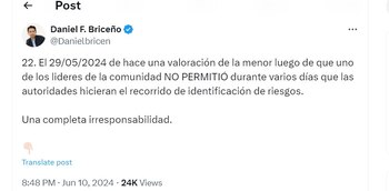 Daniel Briceño dijo que lideres