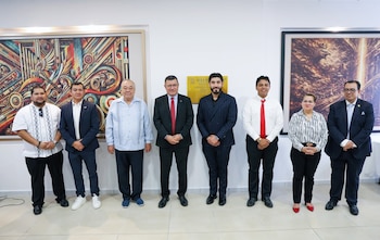 La inauguración en la UES reunió a la Embajada de México en El Salvador, CONMEXSAL y autoridades universitarias./ (Universidad de El Salvador)