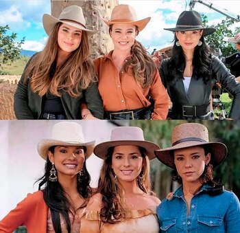 Las hermanas Elizondo durante el