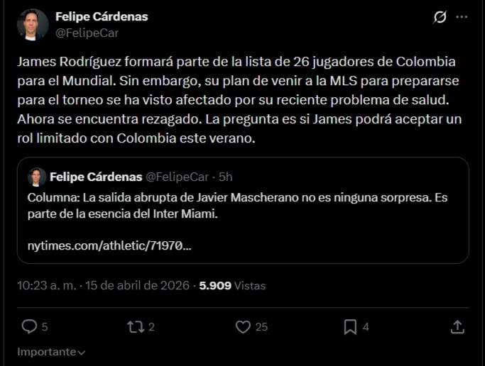 El mediocampista colombiano fue titular frente al Sacramento Republic en la U.S. Open Cup, pero su rendimiento dejó dudas entre los aficionados de la Selección Colombia tras disputar apenas sesenta y cinco minutos antes de ser sustituido-crédito @FelipeCar/X