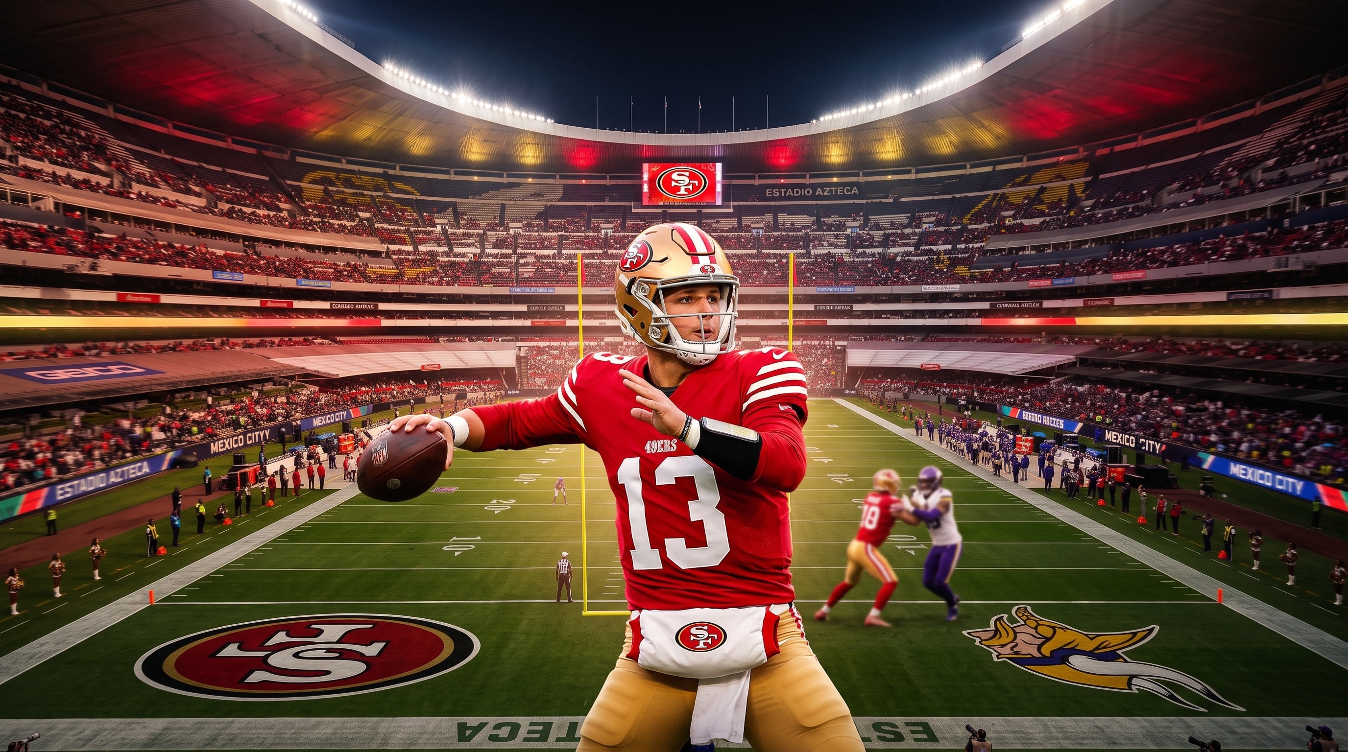 Brock Purdy, quarterback de los 49ers de San Francisco lanza mensaje a México antes de su juego en el Estadio Azteca